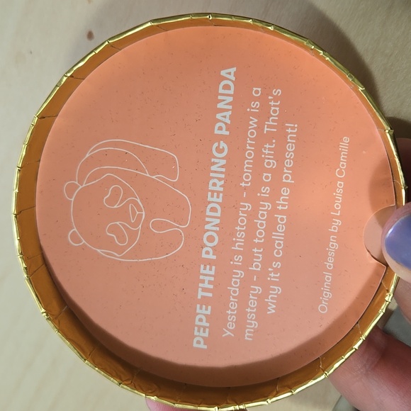 Pepe the Pondering Panda Erstwilder brooch - Picture 2 of 4